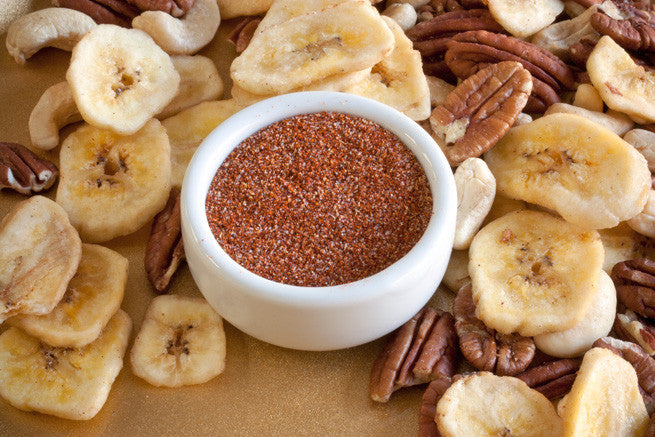 Snack dulce y picante con nueces pecán